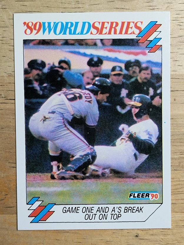 1990 Fleer World Series #7 Terry Steinbach