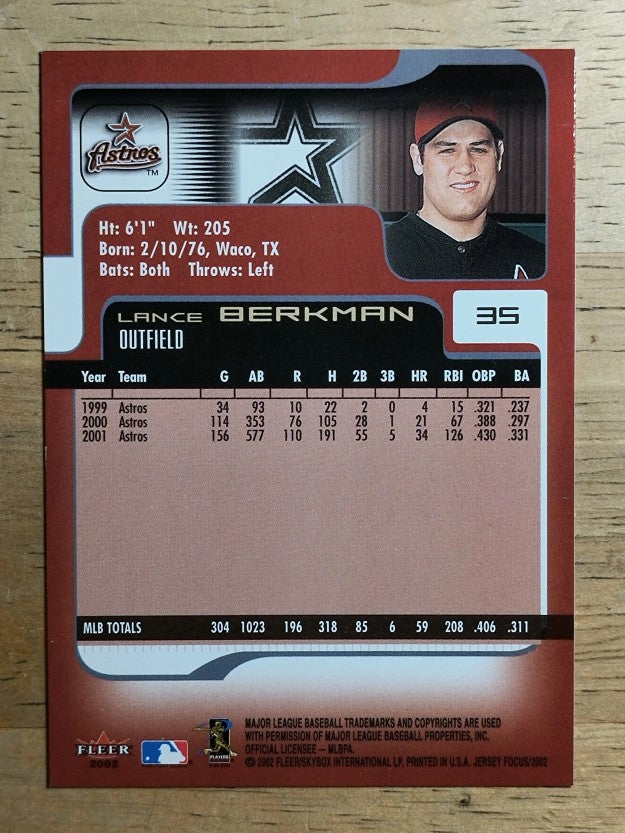 2002 Fleer Focus JE #35 Lance Berkman