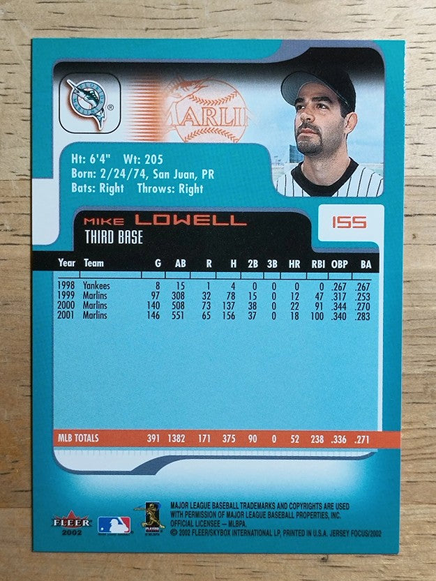 2002 Fleer Focus JE #155 Mike Lowell