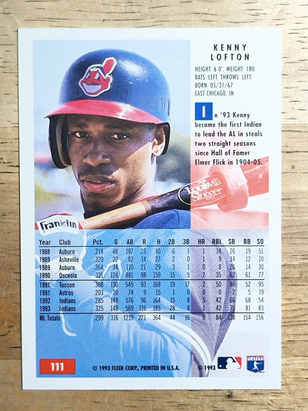 1994 Fleer #111 Kenny Lofton