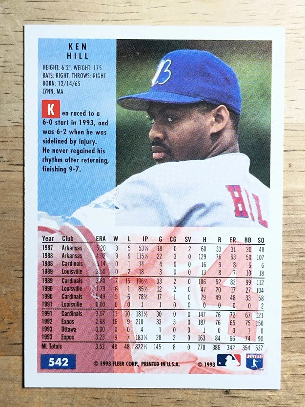 1994 Fleer #542 Ken Hill