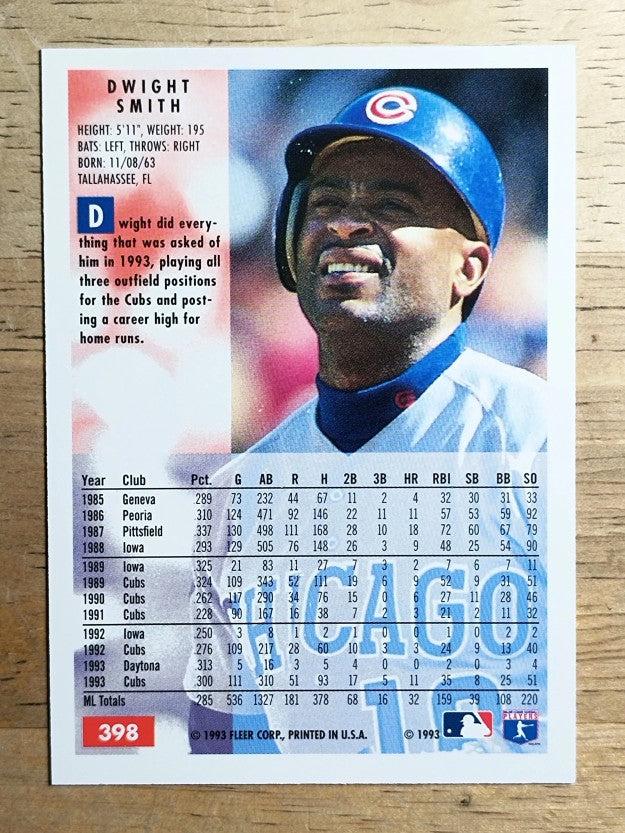 1994 Fleer #398 Dwight Smith