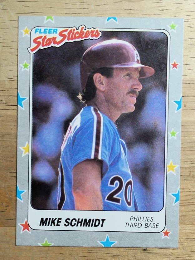 1988 Fleer Star Stickers #111 Mike Schmidt