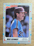 1988 Fleer Star Stickers #111 Mike Schmidt