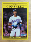 1991 Fleer #286 Juan Gonzalez
