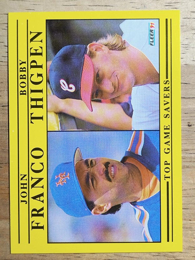 1991 Fleer #712 Bobby Thigpen/John Franco