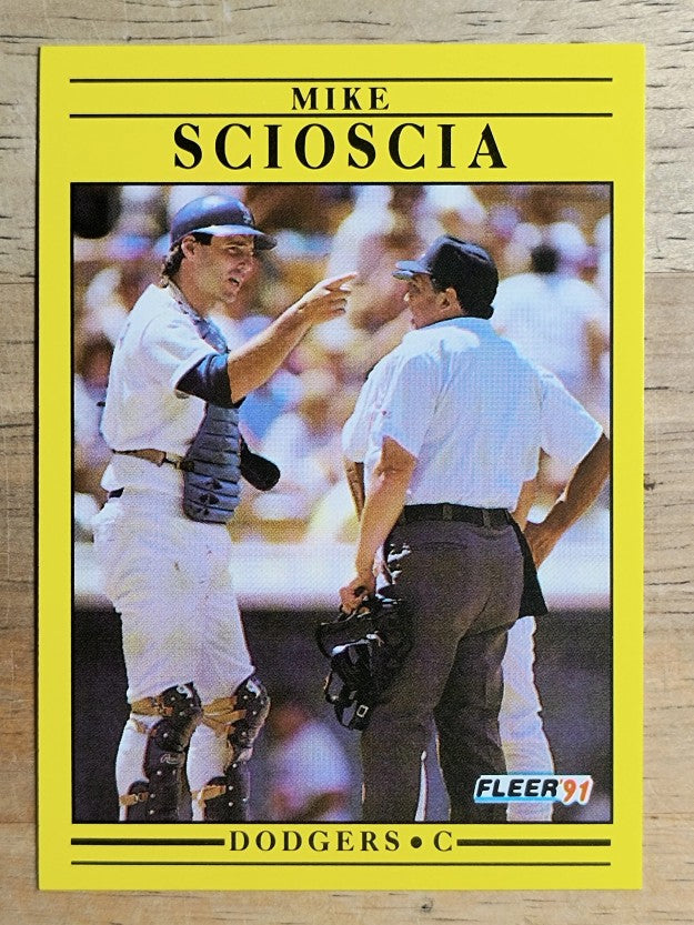1991 Fleer #219 Mike Scioscia