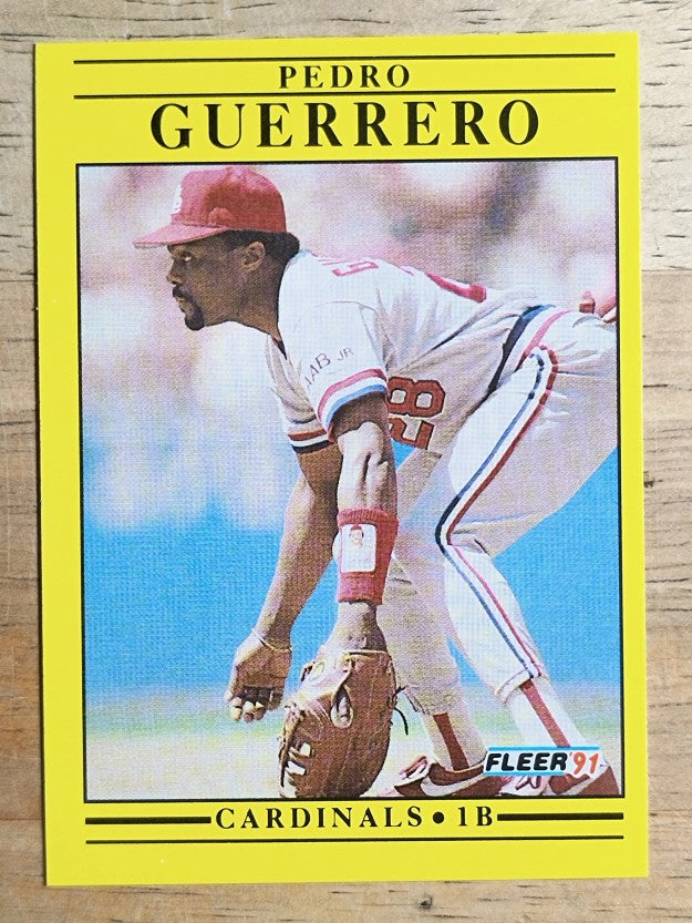 1991 Fleer #634B Pedro Guerrero COR/91 career SB