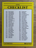 1991 Fleer #720 CL:Yankees/Braves/Superstars/Specials