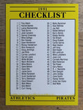 1991 Fleer #714 CL:A's/Pirates/Reds/Red Sox