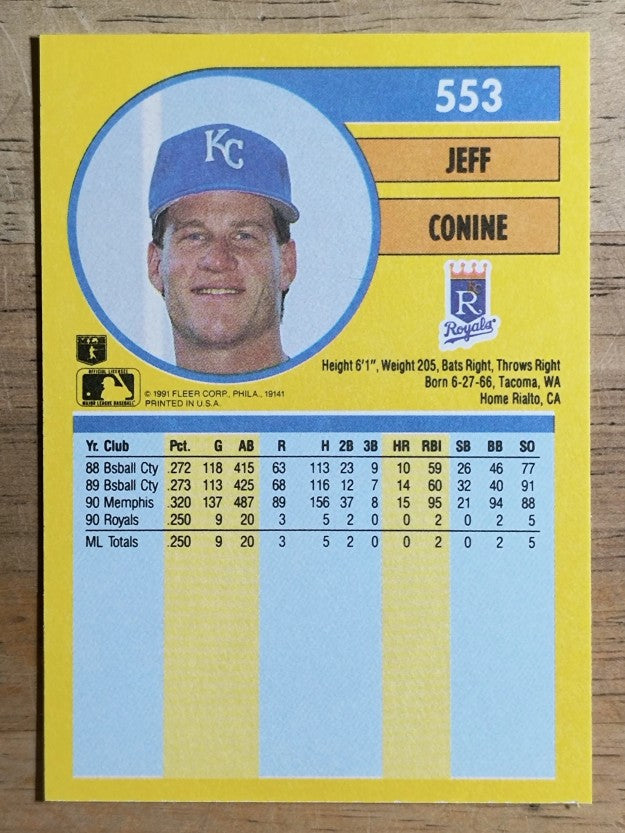 1991 Fleer #553 Jeff Conine RC