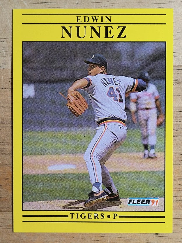 1991 Fleer #345 Edwin Nunez