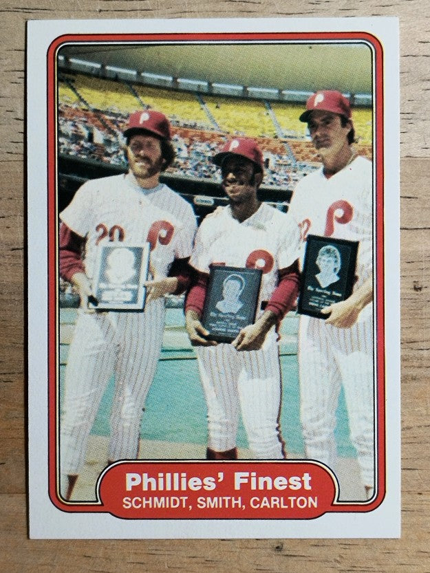 1982 Fleer #641 Lonnie Smith/Mike Schmidt/Steve Carlton