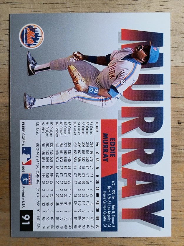 1993 Fleer #91 Eddie Murray