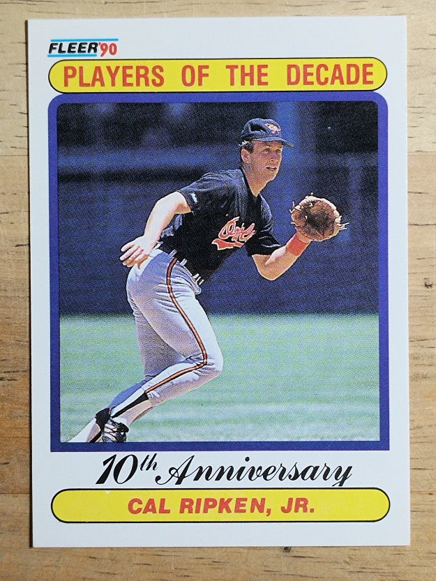 1990 Fleer #624B Cal Ripken '83 COR/spelled Ripken on front