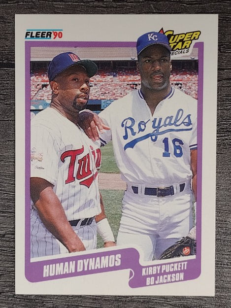 1990 Fleer #635 Kirby Puckett/Bo Jackson