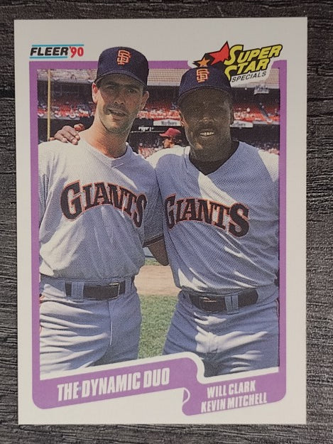 1990 Fleer #637 Will Clark/Kevin Mitchell