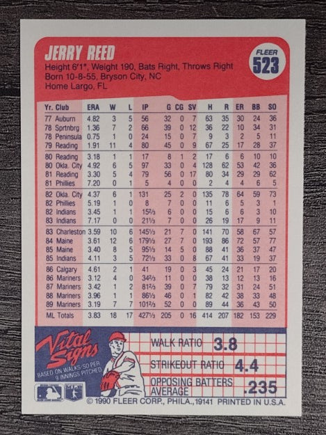 1990 Fleer #523 Jerry Reed