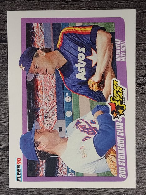 1990 Fleer #636 Nolan Ryan/Mike Scott