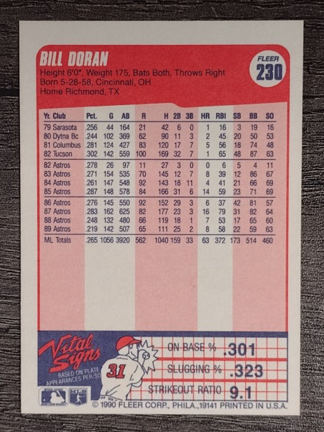 1990 Fleer #230 Bill Doran