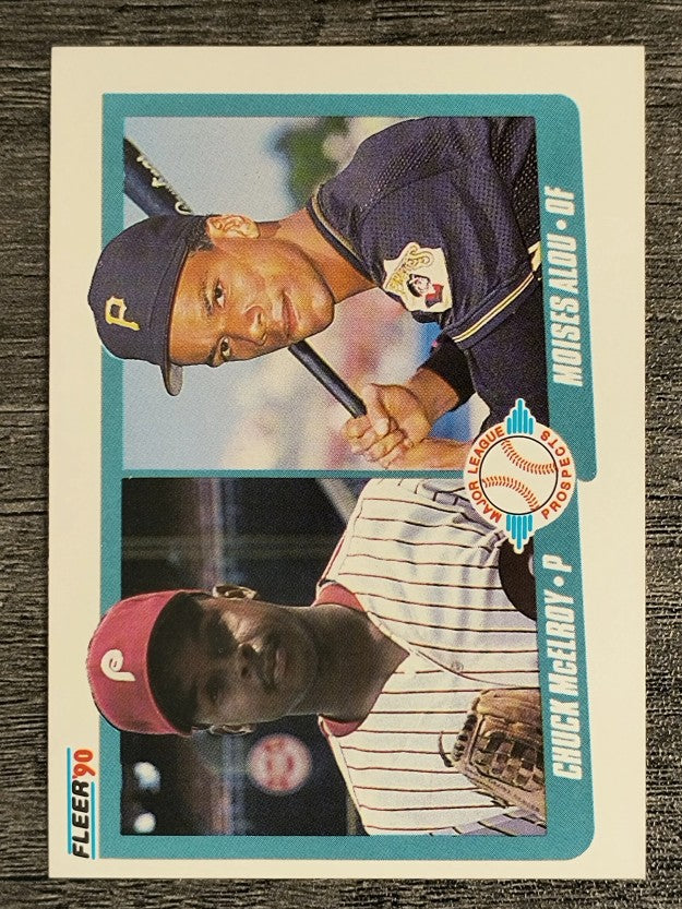 1990 Fleer #650 Chuck McElroy/Moises Alou RC