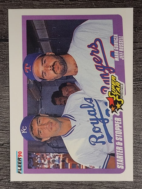 1990 Fleer #633 Mark Gubicza/Jeff Russell