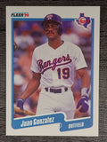 1990 Fleer #297 Juan Gonzalez RC
