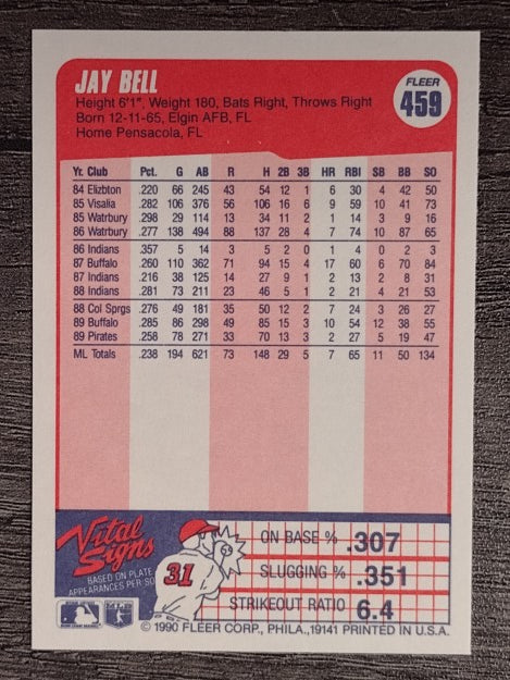 1990 Fleer #459 Jay Bell