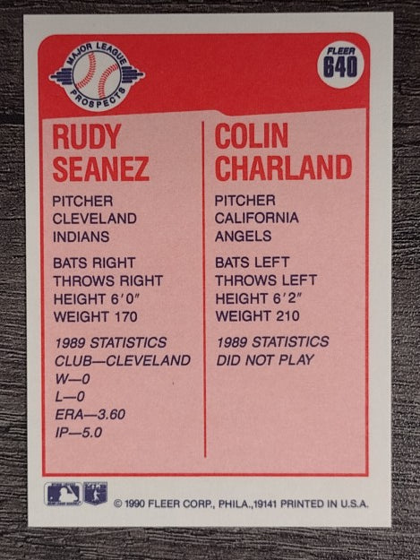 1990 Fleer #640 Rudy Seanez RC/Colin Charland RC