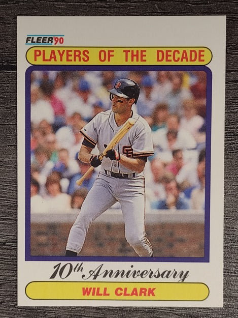 1990 Fleer #630B Will Clark '89 COR/321 total bases