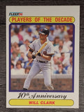 1990 Fleer #630B Will Clark '89 COR/321 total bases