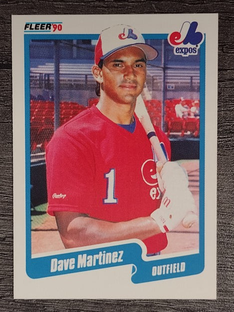 1990 Fleer #353B Dave Martinez/Red on front