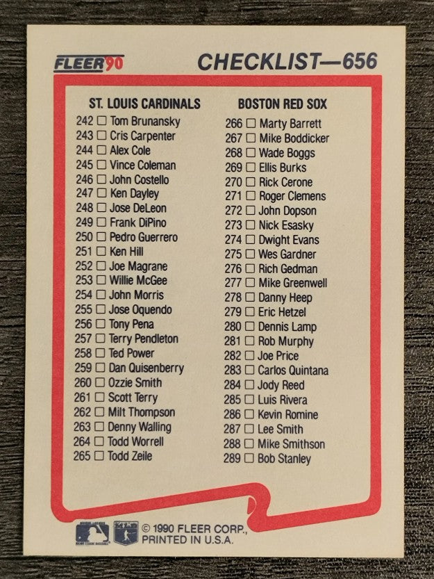 1990 Fleer #656 CL: Mets/Astros/Cards/Red Sox
