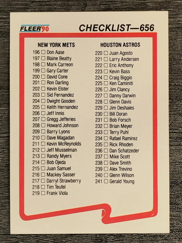 1990 Fleer #656 CL: Mets/Astros/Cards/Red Sox