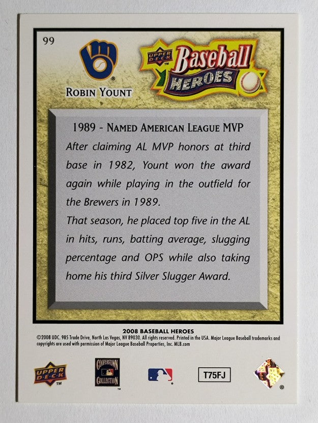 2008 Upper Deck Heroes #99 Robin Yount