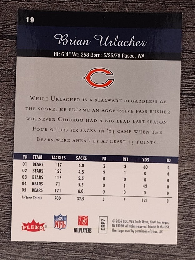 2006 Flair Showcase #19 Brian Urlacher