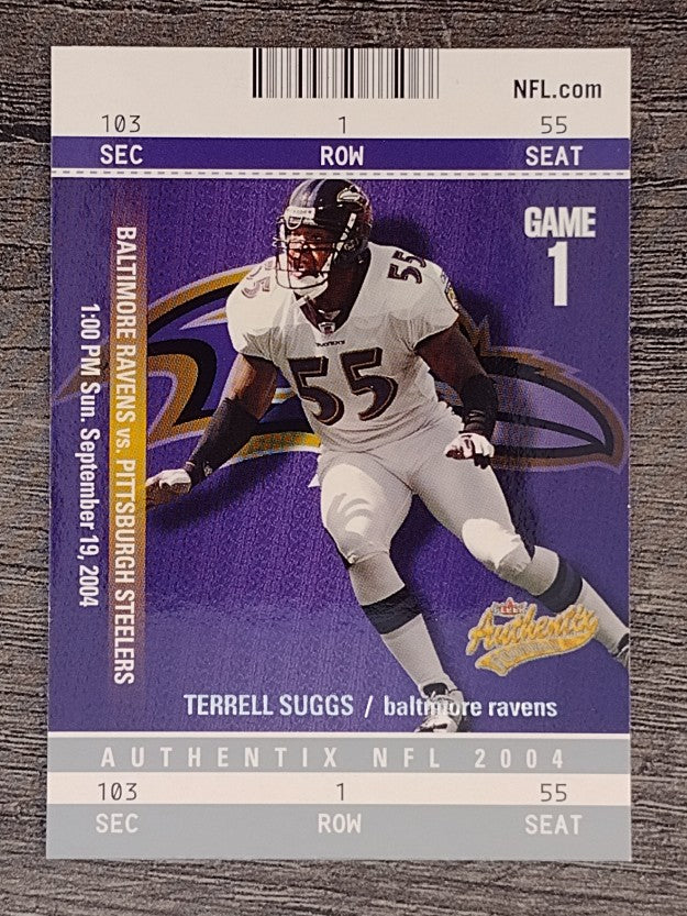 2004 Fleer Authentix #93 Terrell Suggs