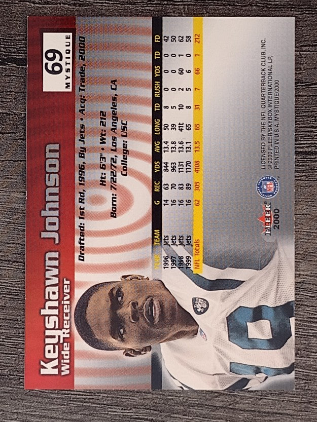 2000 Fleer Mystique #69 Keyshawn Johnson