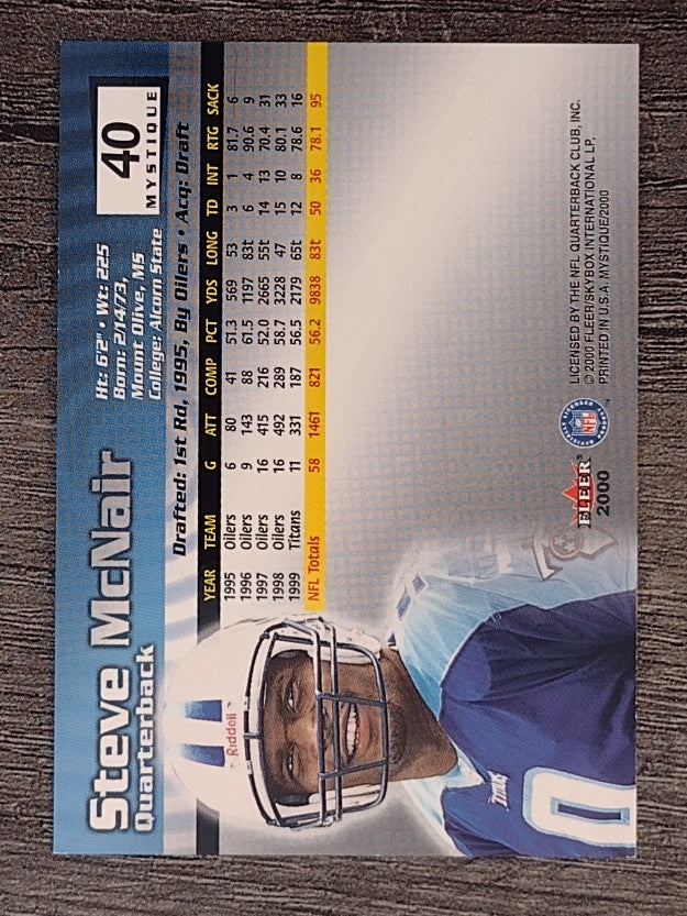 2000 Fleer Mystique #40 Steve McNair
