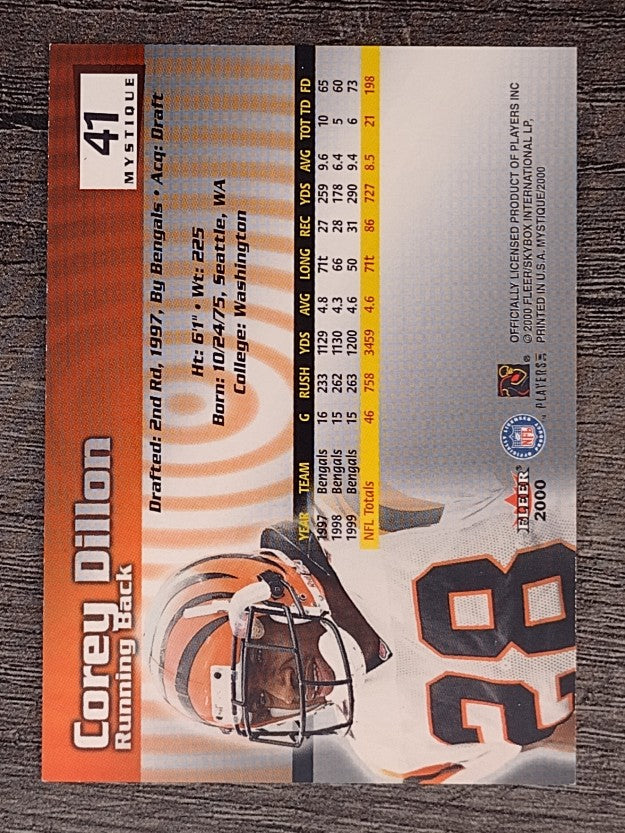 2000 Fleer Mystique #41 Corey Dillon