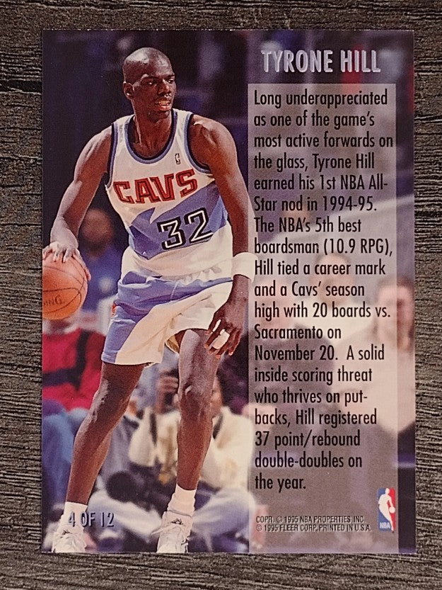 1995-96 Fleer Double Doubles #4 Tyrone Hill