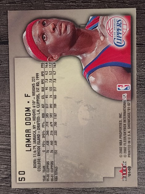 2001-02 Fleer Showcase #50 Lamar Odom