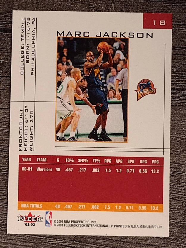 2001-02 Fleer Genuine #18 Marc Jackson