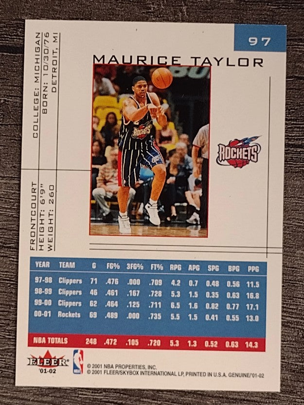 2001-02 Fleer Genuine #97 Maurice Taylor