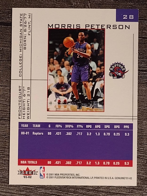 2001-02 Fleer Genuine #28 Morris Peterson