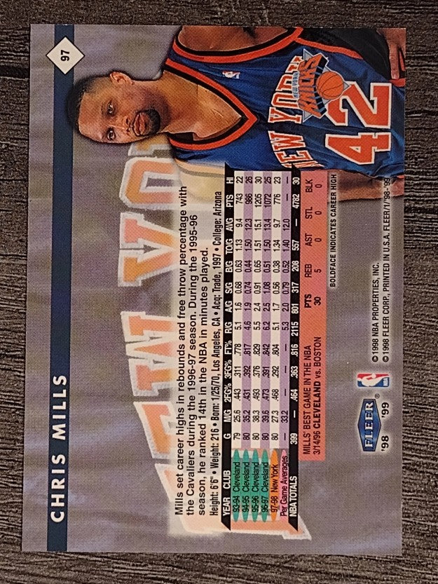 1998-99 Fleer Tradition #97 Chris Mills