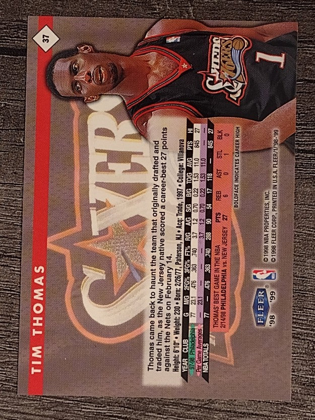 1998-99 Fleer Tradition #37 Tim Thomas