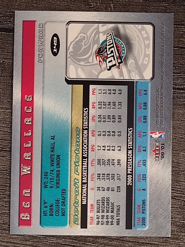 2000-01 Fleer Futures #149 Ben Wallace