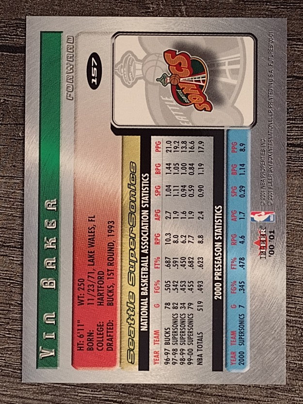 2000-01 Fleer Futures #157 Vin Baker
