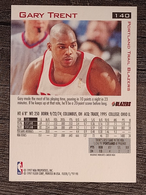 1997-98 Fleer #140 Gary Trent